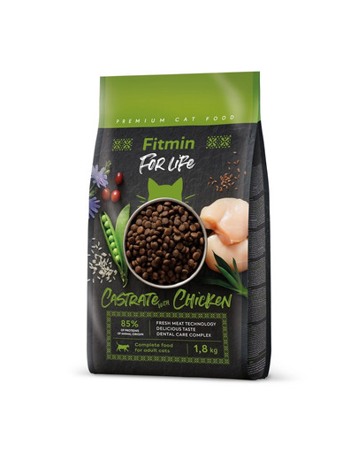 FITMIN Cat For Life Castrate Chicken 1,8 kg für eine kastrierte Katze mit Huhn