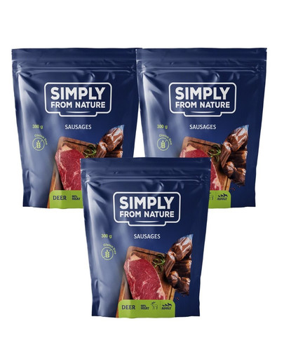 SIMPLY FROM NATURE Sausages with deer Würste mit Hirsch 3x300 g