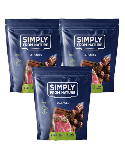 SIMPLY FROM NATURE Sausages with beef Würste mit Rind 3 x 300 g