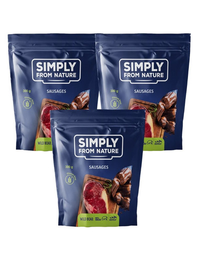 SIMPLY FROM NATURE Sausages with wild boar Würste mit Wildschwein 3 x 300 g