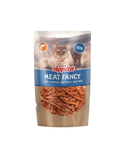 COMFY Appetit Maet Fancy Streifen Lachs Proteinreicher Leckerbissen für Katzen 50 g