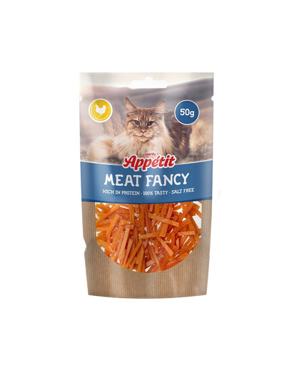 COMFY Appetit Maet Fancy Streifen Huhn Proteinreicher Leckerbissen für Katzen 50 g