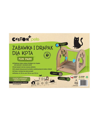 CARTON+ PETS Spielzeug mit Kratzbaum für Katze Fun Park