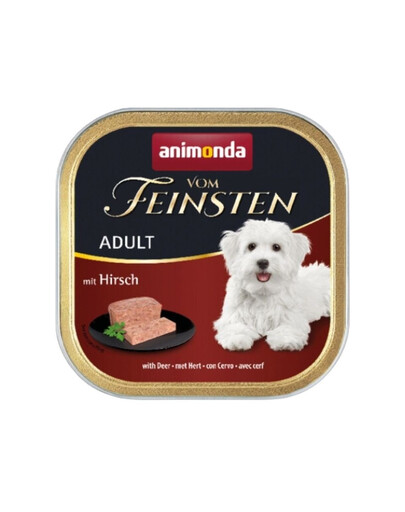 ANIMONDA Vom Feinsten Nassfutter mit Hirsch für adulte Hunde 150 g