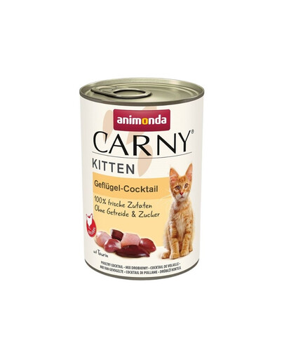 ANIMONDA Carny Kitten Nassfutter Geflügel-Cocktail getreidefrei 12x400 g
