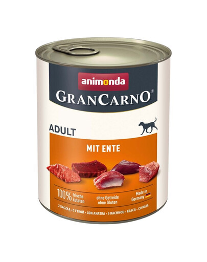 ANIMONDA GranCarno Nassfutter mit Ente für adulte Hunde getreidefrei 6x800 g