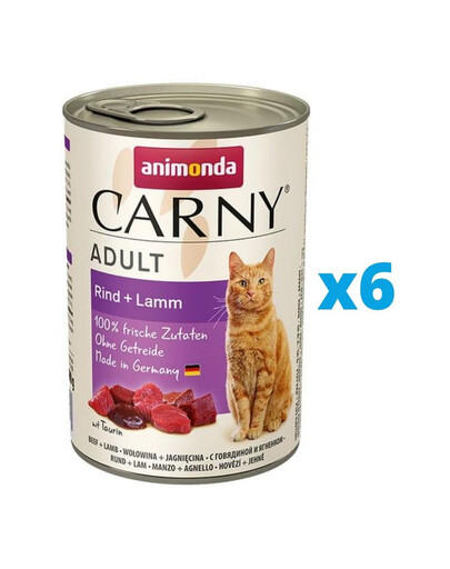 ANIMONDA Carny ADULT RIND + LAMM 6 x 400 g