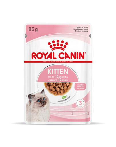 ROYAL CANIN Kitten Instinctive in Soße Nassfutter in Soße für Kätzchen bis 12 Monate