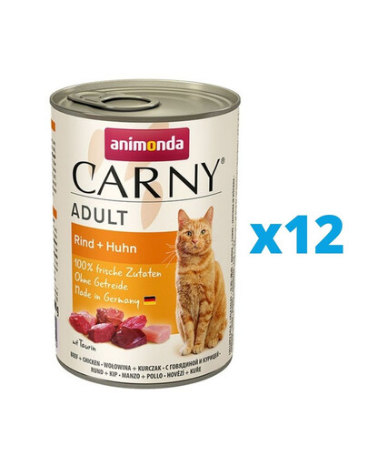 ANIMONDA Carny Adult Rind und Huhn 12 x 400 g