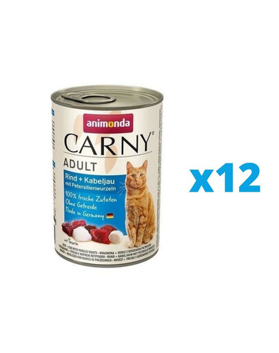 ANIMONDA Carny Adult Rind + Kabeljau mit Petersilienwurzeln 12 x 400 g