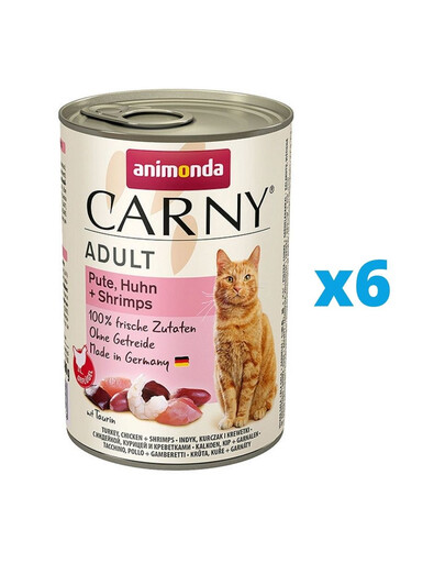 ANIMONDA Carny ADULT RIND, PUTE + SHRIMPS 6 x 400 g