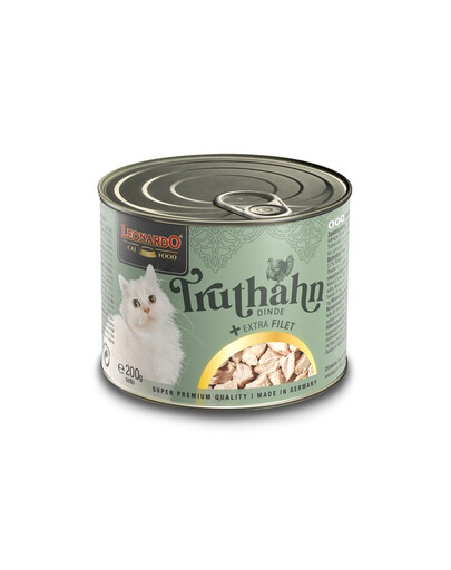 LEONARDO Truthahn mit extra Filet Nassfutter für Katzen 200 g