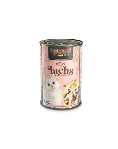 LEONARDO Lachs mit extra Filet Nassfutter für Katzen 400g