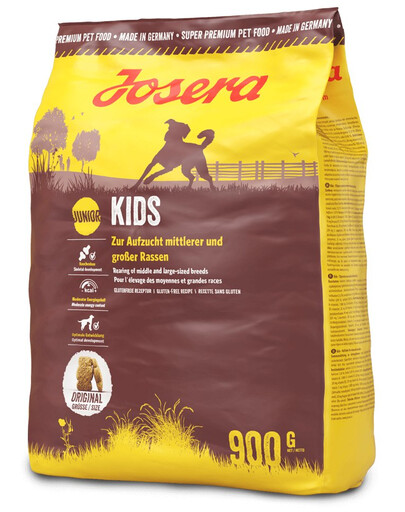 JOSERA Dog Kids das glutenfreie Welpenfutter für mittlere und große Rassen mit Huhn & Reis 900g