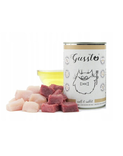 GUSSTO Cat Fresh Calf & Rabbit 400 g