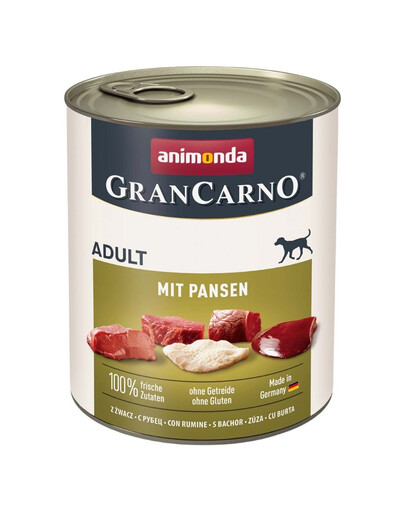 ANIMONDA GranCarno Nassfutter mit Pansen für adulte Hunde getreidefrei 800 g