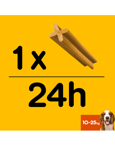 PEDIGREE DentaStix (mittelgroße Rasse) Zahnpflegemittel für Hunde 7stck. - 180g