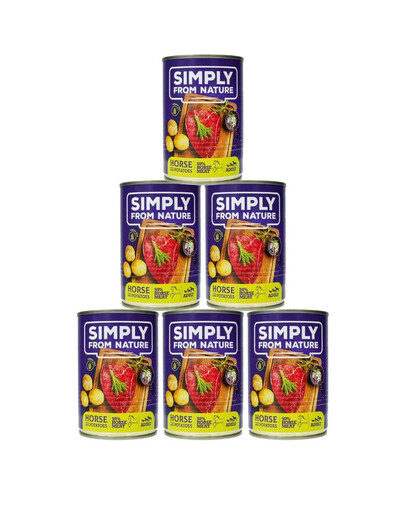 SIMPLY FROM NATURE Pferdefleisch mit Kartoffeln 6 x 400 g