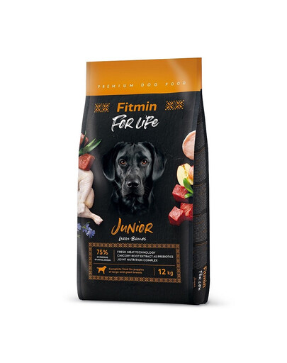 FITMIN Dog For Life Junior Large breed 12kg für Welpen großer Rassen