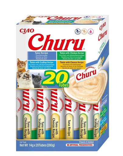 INABA Churu Variety Tuna Thunfisch für Katzen Multibox 20x14 g (280 g)