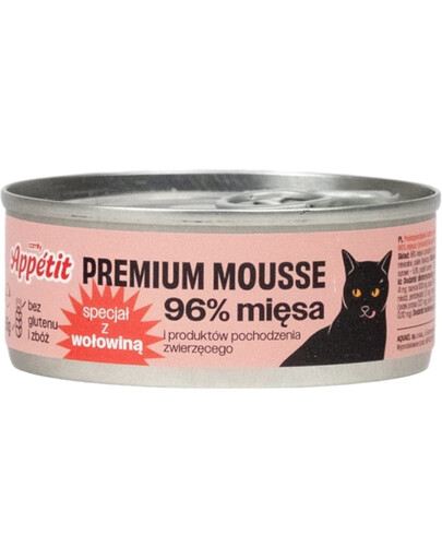 COMFY APPETIT PREMIUM Mousse Nassfutter mit Rind für Katzen 85 g