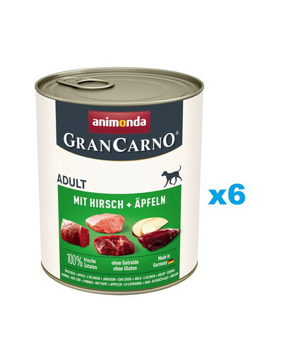 ANIMONDA GranCarno Adult Schweinefleisch mit Wildfleisch und Apfel 6x800 g