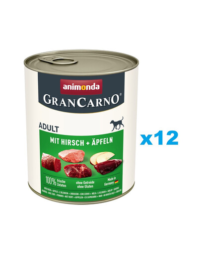 ANIMONDA GranCarno Adult Schweinefleisch mit Wildfleisch und Apfel 12x800 g