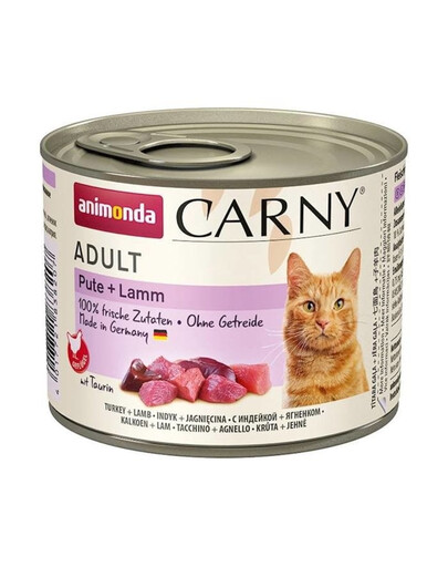 ANIMONDA Carny Nassfutter mit Pute mit Lamm für adulte Katzen getreidefrei 200 g