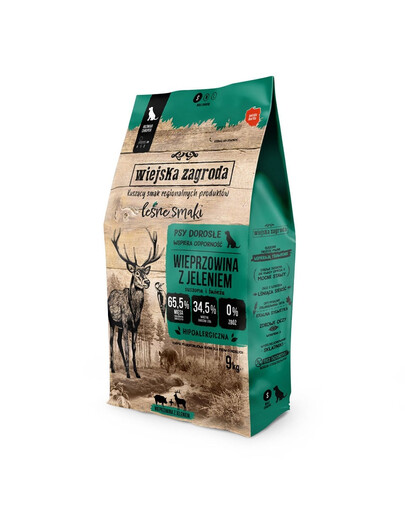 WIEJSKA ZAGRODA Forest Flavours Schweinefleisch mit Hirschchips S 9kg