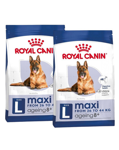 ROYAL CANIN MAXI Ageing 8+ Trockenfutter für ausgewachsene Hunde, große Rassen 30 kg (2 x 15 kg)