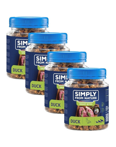 SIMPLY FROM NATURE Smart Bites Ente für Hunde 4x130 g
