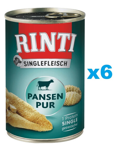 RINTI Singlefleisch Pur Monoprotein Pansen 6x400g