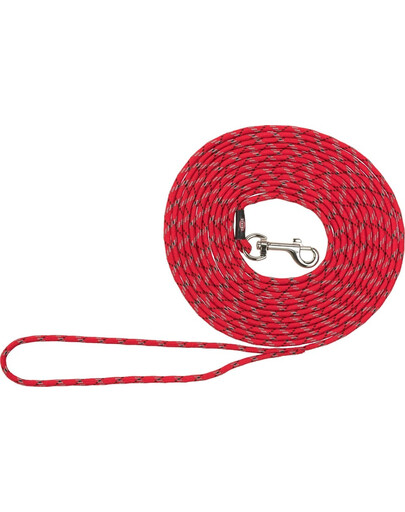 TRIXIE Junior smycz treningowa dla szczeniąt XXS–XS: 8 m/ 4 mm czerwona