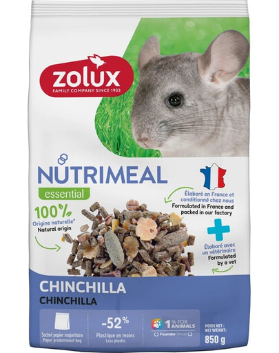 ZOLUX NUTRIMEAL 4 Futtermischung für Chinchillas 850 g