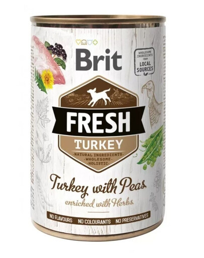 BRIT FRESH turkey & peas 400g