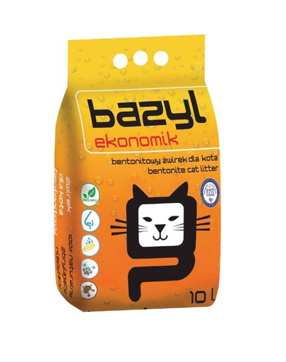 BAZYL Ekonomik 10 L natürliches Bentonit-Katzenstreu