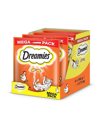 DREAMIES Mega Pack 4x180 g Katzensnacks mit Huhn