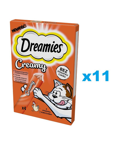 DREAMIES Creamy Katzenleckerli Snack mit leckerem Huhn 44x10 g