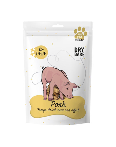 PAKA ZWIERZAKA PEPE Freeze-dried Gefriergetrocknetes Schweinefilet XL 180g