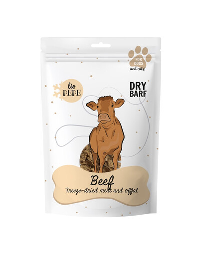PAKA ZWIERZAKA PEPE Freeze-dried liofilizowane mięso wołowina XL 180g