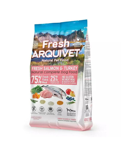 ARQUIVET Fresh Halbfeuchtes Hundefutter Lachs mit Pute 2,5 kg