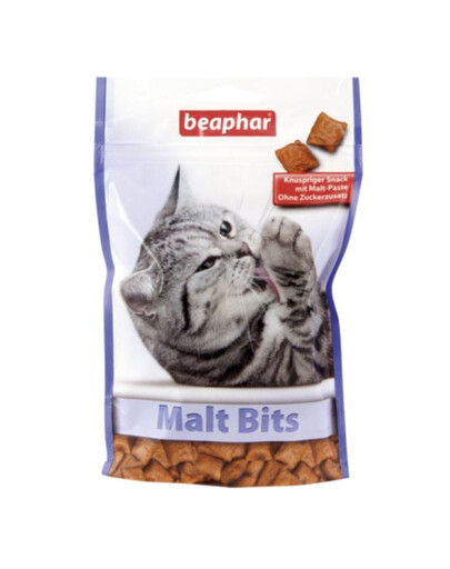 BEAPHAR Malt Bits, Katzensnack gegen Haarballen, 150 g
