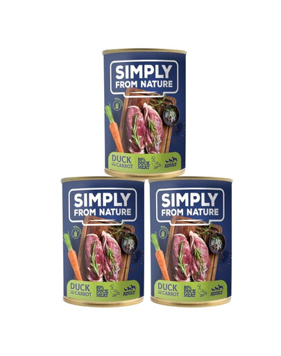 SIMPLY FROM NATURE Ente mit Karotte 3 x 400 g