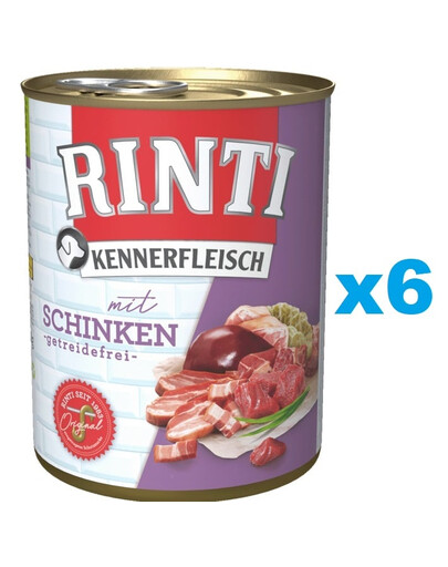 RINTI Kennerfleisch mit Schinken 6x400g