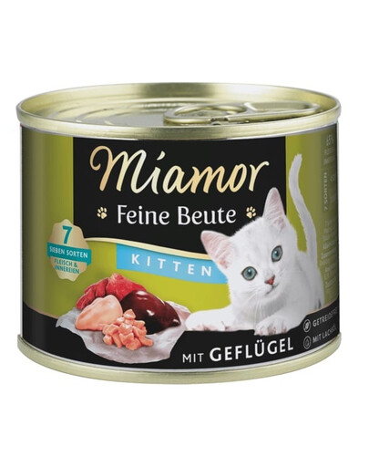 MIAMOR Feine Beute Kitten Poultry mit Geflügel für Kätzchen 185g