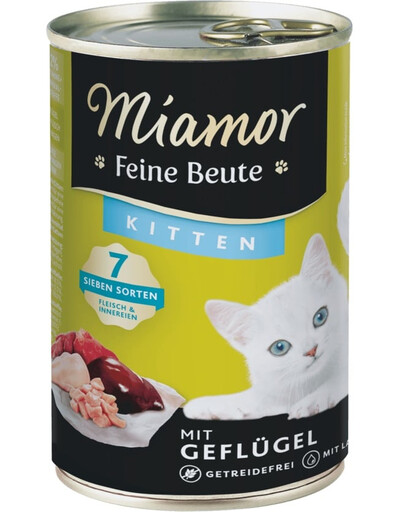 MIAMOR Feine Beute Kitten Poultry mit Geflügel für Kätzchen 400g