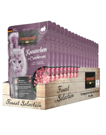 16x85 g LEONARDO Finest Selection Kaninchen + Cranberries