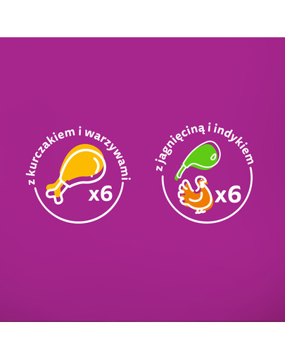 WHISKAS Tasty Mix Cremige Variationen mit Huhn, Lamm und Pute in Sauce 12x85g
