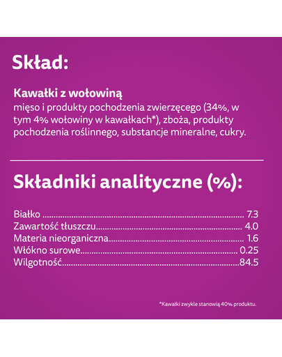 WHISKAS Adult 85g: Nassfutter für adulte Katzen mit Rindfleisch in Sauce