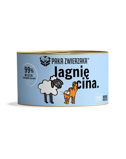 PAKA ZWIERZAKA Nassfutter mit Lamm Monoprotein für Katzen getreidefrei 200 g